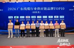 Great News | Angreen Wins the "2026 Guangdong Cable Industry Supply Chain Brand TOP10 (Materials Category)" Award, Once Again Earning Industry Recognition for Its Strength